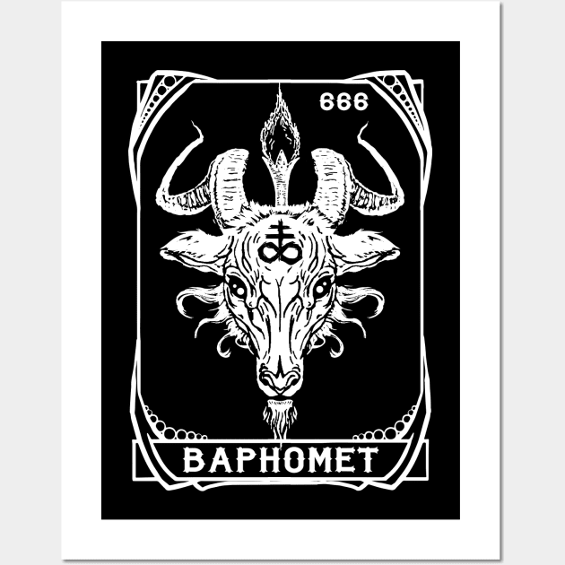 Baphomet Occult Tarot Card Wall Art by ShirtFace